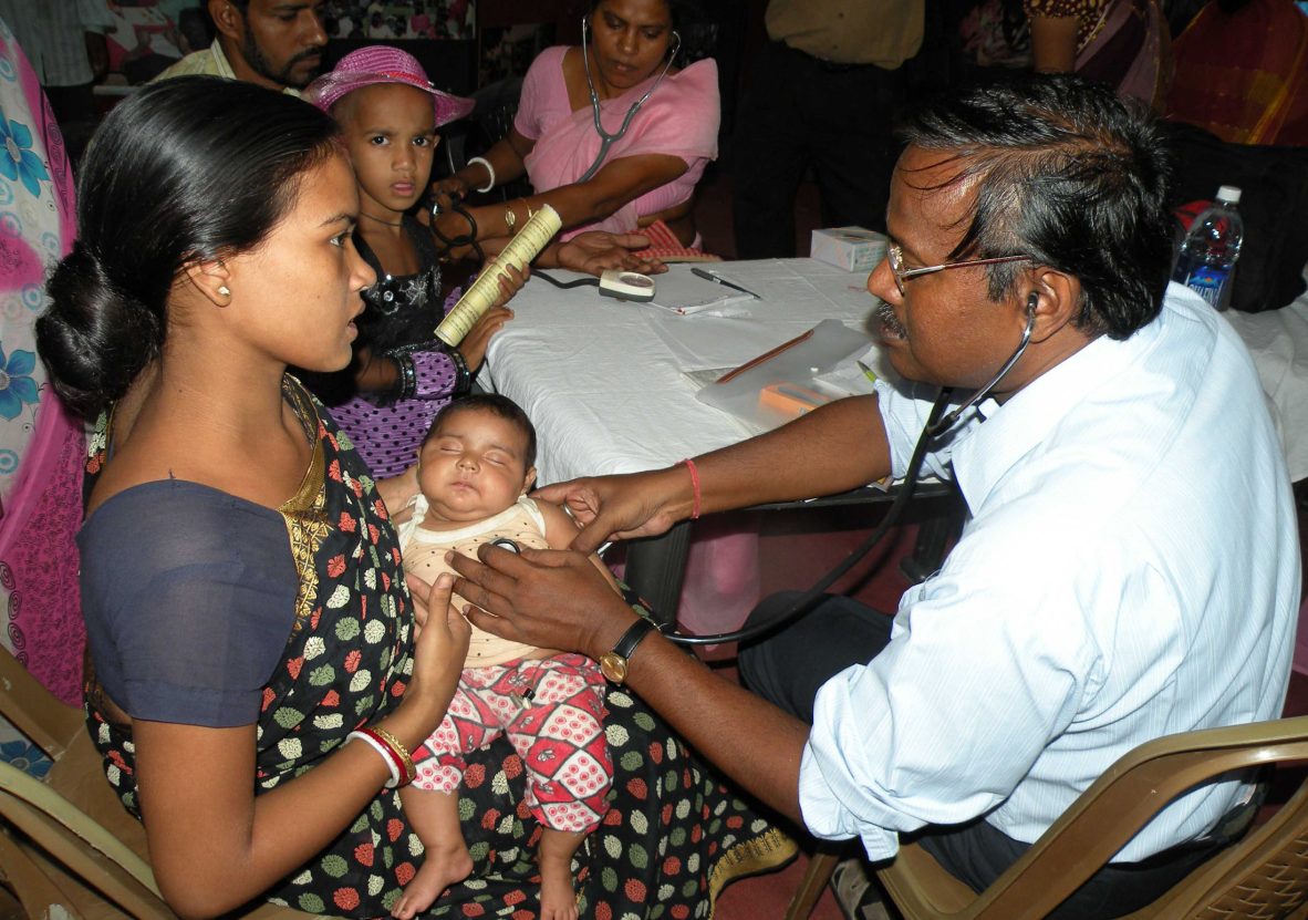 A health camp organised by DFP, during Bharat Nirman Public Information Campaign, at Kulpi 24 Pgs, in West Bengal on October 30, 2010.