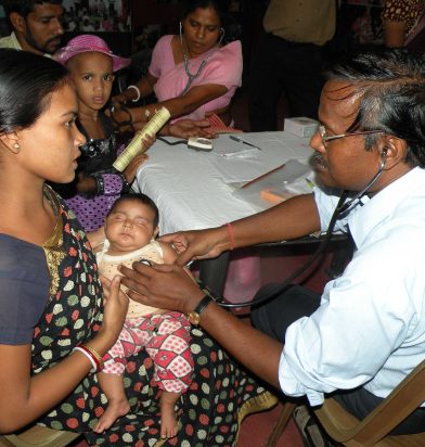 A health camp organised by DFP, during Bharat Nirman Public Information Campaign, at Kulpi 24 Pgs, in West Bengal on October 30, 2010.